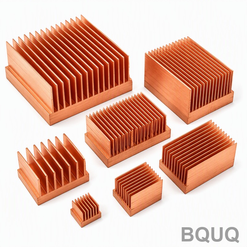 구리 스카이빙 핀 방열판 컬렉션 | BQUQ 정밀 CNC 제조업체