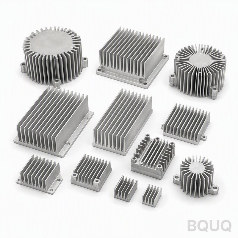 BQUQ 다이캐스트 알루미늄 방열판 – 정밀 CNC 가공, 최소 주문 수량 없음