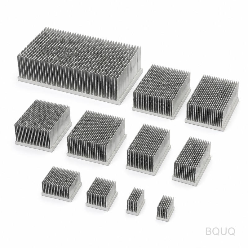 BQUQ 폴디드 핀 알루미늄 방열판 | 중국 정밀 CNC 가공