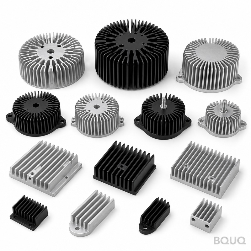 BQUQ 단조 알루미늄 방열판: 정밀 CNC 밀링, 0.02mm 평탄도, 7일 리드타임