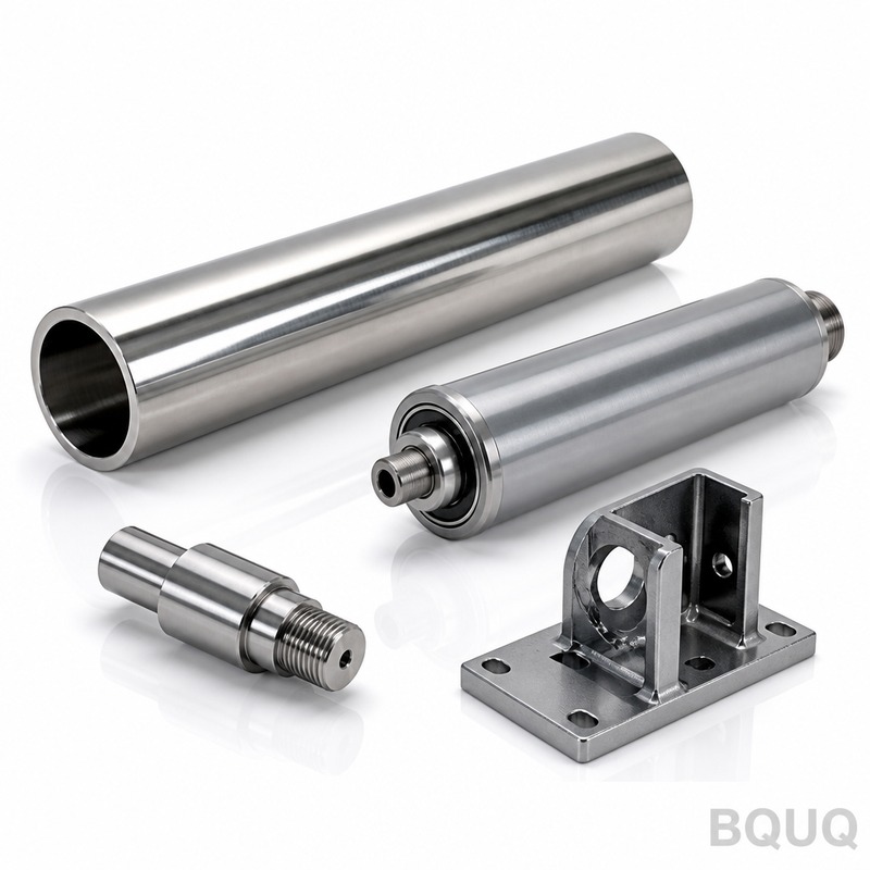 BQUQ CNC 가공 컨베이어 롤러 부품 – 정밀 런아웃 ≤0.02mm
